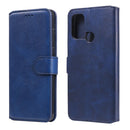 For OPPO A53 / A53S / A32 Classic Calf Texture PU + TPU Horizontal Flip Leather Case, with Holder & Card Slots & Wallet(Blue)