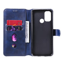 For OPPO A53 / A53S / A32 Classic Calf Texture PU + TPU Horizontal Flip Leather Case, with Holder & Card Slots & Wallet(Blue)