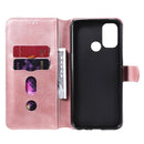For OPPO A53 / A53S / A32 Classic Calf Texture PU + TPU Horizontal Flip Leather Case, with Holder & Card Slots & Wallet(Rose Gold)