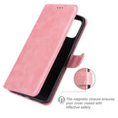 For OPPO A53 / A53S / A32 Classic Calf Texture PU + TPU Horizontal Flip Leather Case, with Holder & Card Slots & Wallet(Rose Gold)