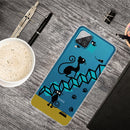 For Samsung Galaxy A12 Shockproof Painted Transparent TPU Protective Case(Stair Cat)