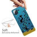 For Samsung Galaxy A12 Shockproof Painted Transparent TPU Protective Case(Stair Cat)
