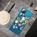 For Samsung Galaxy A12 Shockproof Painted Transparent TPU Protective Case(Cosmetic)
