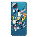 For Samsung Galaxy A12 Shockproof Painted Transparent TPU Protective Case(Cosmetic)