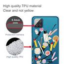 For Samsung Galaxy A12 Shockproof Painted Transparent TPU Protective Case(Cosmetic)
