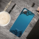 For Samsung Galaxy A12 Shockproof Painted Transparent TPU Protective Case(Lace Flower)