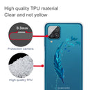 For Samsung Galaxy A12 Shockproof Painted Transparent TPU Protective Case(Feather)