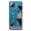 For Samsung Galaxy A12 Shockproof Painted Transparent TPU Protective Case(Girl)