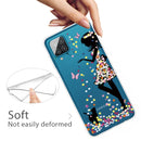 For Samsung Galaxy A12 Shockproof Painted Transparent TPU Protective Case(Girl)