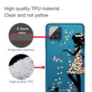 For Samsung Galaxy A12 Shockproof Painted Transparent TPU Protective Case(Girl)