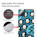 For Samsung Galaxy A12 Shockproof Painted Transparent TPU Protective Case(Penguin)