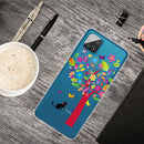 For Samsung Galaxy A12 Shockproof Painted Transparent TPU Protective Case(Tree Cat)