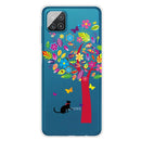 For Samsung Galaxy A12 Shockproof Painted Transparent TPU Protective Case(Tree Cat)