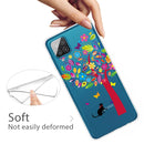 For Samsung Galaxy A12 Shockproof Painted Transparent TPU Protective Case(Tree Cat)