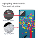 For Samsung Galaxy A12 Shockproof Painted Transparent TPU Protective Case(Tree Cat)