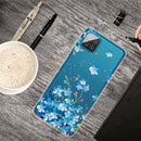 For Samsung Galaxy A12 Shockproof Painted Transparent TPU Protective Case(Star Flower)