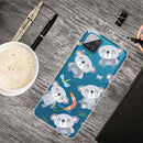 For Samsung Galaxy A12 Shockproof Painted Transparent TPU Protective Case(Koala)