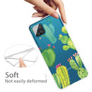 For Samsung Galaxy A12 Shockproof Painted Transparent TPU Protective Case(Cactus)
