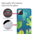 For Samsung Galaxy A12 Shockproof Painted Transparent TPU Protective Case(Cactus)