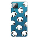 For Samsung Galaxy A12 Shockproof Painted Transparent TPU Protective Case(Emoji Bear)