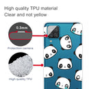 For Samsung Galaxy A12 Shockproof Painted Transparent TPU Protective Case(Emoji Bear)
