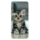 For Huawei P Smart 2021 Shockproof Painted Transparent TPU Protective Case(Sitting Cat)