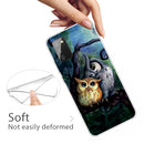 For Samsung Galaxy A02s Shockproof Painted Transparent TPU Protective Case(Owl)