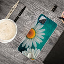 For Samsung Galaxy A12 Shockproof Painted Transparent TPU Protective Case(Chrysanthemum)