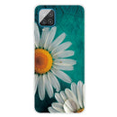 For Samsung Galaxy A12 Shockproof Painted Transparent TPU Protective Case(Chrysanthemum)