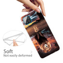 For Samsung Galaxy A12 Shockproof Painted Transparent TPU Protective Case(Desert Lion)
