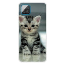 For Samsung Galaxy A12 Shockproof Painted Transparent TPU Protective Case(Sitting Cat)