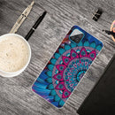 For Samsung Galaxy A12 Shockproof Painted Transparent TPU Protective Case(Rape Blossoms)