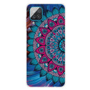 For Samsung Galaxy A12 Shockproof Painted Transparent TPU Protective Case(Rape Blossoms)