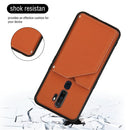 For OPPO A9 2020 Skin Feel PU + TPU + PC Back Cover Shockproof Case with Card Slots & Holder & Photo Frame(Brown)