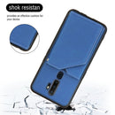 For OPPO A9 2020 Skin Feel PU + TPU + PC Back Cover Shockproof Case with Card Slots & Holder & Photo Frame(Royal Blue)