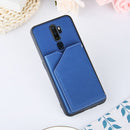 For OPPO A9 2020 Skin Feel PU + TPU + PC Back Cover Shockproof Case with Card Slots & Holder & Photo Frame(Royal Blue)