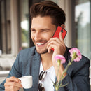 For OPPO A9 2020 Skin Feel PU + TPU + PC Back Cover Shockproof Case with Card Slots & Holder & Photo Frame(Red)