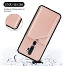For OPPO A9 2020 Skin Feel PU + TPU + PC Back Cover Shockproof Case with Card Slots & Holder & Photo Frame(Rose Gold)