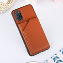 For OPPO A52 & A72 & A92 Skin Feel PU + TPU + PC Back Cover Shockproof Case with Card Slots & Holder & Photo Frame(Brown)