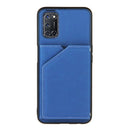 For OPPO A52 & A72 & A92 Skin Feel PU + TPU + PC Back Cover Shockproof Case with Card Slots & Holder & Photo Frame(Royal Blue)