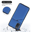 For OPPO A52 & A72 & A92 Skin Feel PU + TPU + PC Back Cover Shockproof Case with Card Slots & Holder & Photo Frame(Royal Blue)