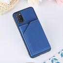 For OPPO A52 & A72 & A92 Skin Feel PU + TPU + PC Back Cover Shockproof Case with Card Slots & Holder & Photo Frame(Royal Blue)