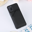 For OPPO A52 & A72 & A92 Skin Feel PU + TPU + PC Back Cover Shockproof Case with Card Slots & Holder & Photo Frame(Black)