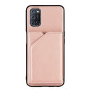 For OPPO A52 & A72 & A92 Skin Feel PU + TPU + PC Back Cover Shockproof Case with Card Slots & Holder & Photo Frame(Rose Gold)