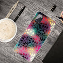 For Samsung Galaxy A51 Shockproof Painted Transparent TPU Protective Case(Fluorescent Branches)