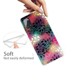 For Samsung Galaxy A51 Shockproof Painted Transparent TPU Protective Case(Fluorescent Branches)