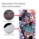 For Samsung Galaxy A51 Shockproof Painted Transparent TPU Protective Case(Starry Rose)