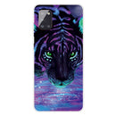 For Samsung Galaxy A51 Shockproof Painted Transparent TPU Protective Case(Purple Tiger)
