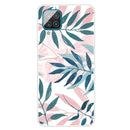 For Samsung Galaxy A12 Shockproof Painted Transparent TPU Protective Case(INS Green Grass)