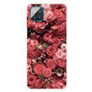For Samsung Galaxy A12 Shockproof Painted Transparent TPU Protective Case(Many Red Roses)